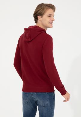 Erkek Bordo Basic Sweatshirt - 50261140108