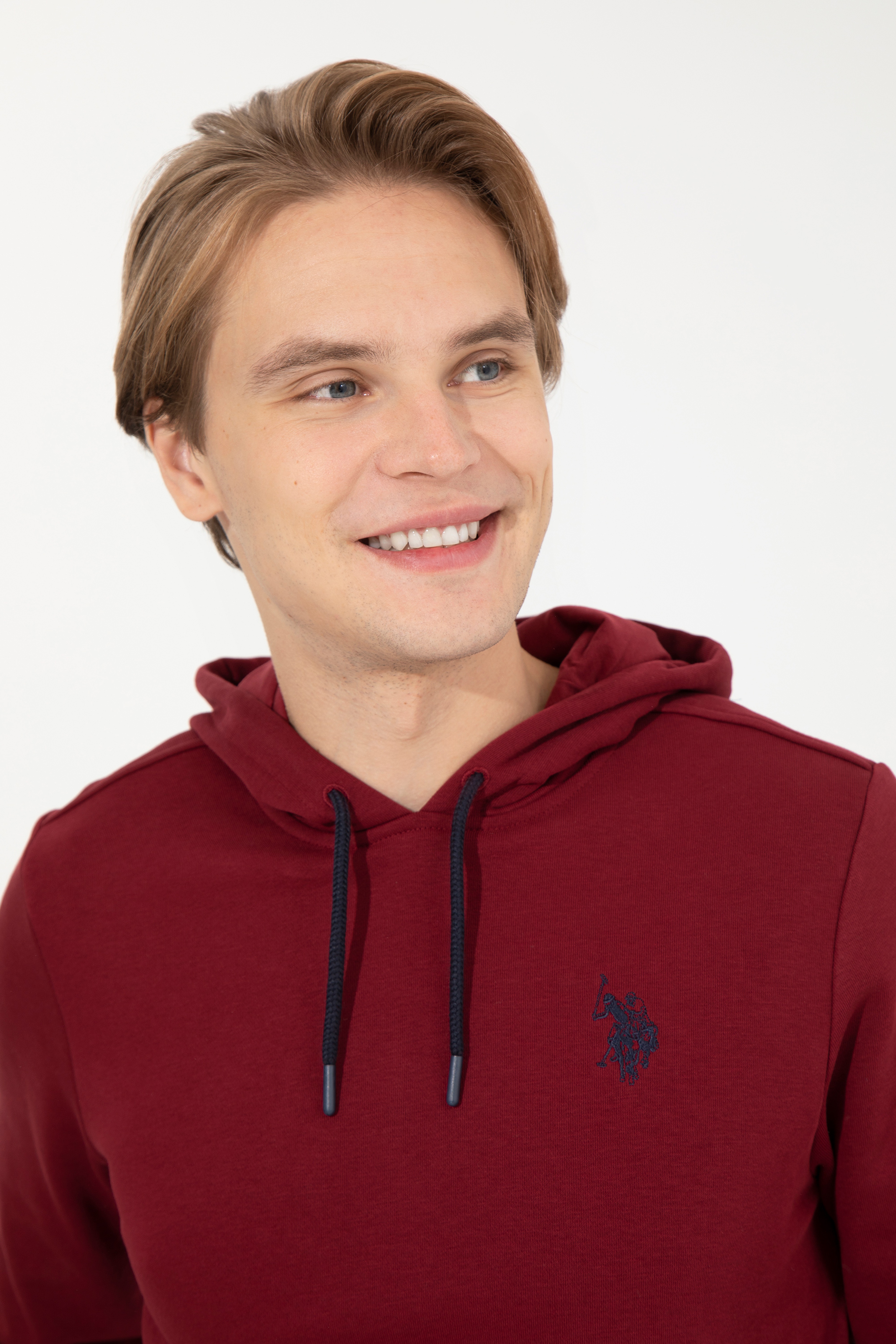 Erkek Bordo Basic Sweatshirt - Image 2