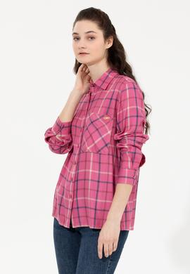 Kadın Pembe Uzun Kollu Gömlek - 50262228007