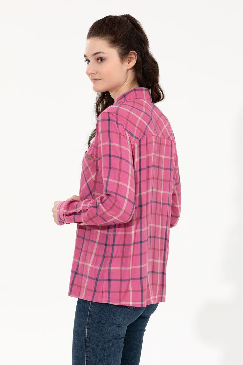 Kadın Pembe Uzun Kollu Gömlek - 50262228007