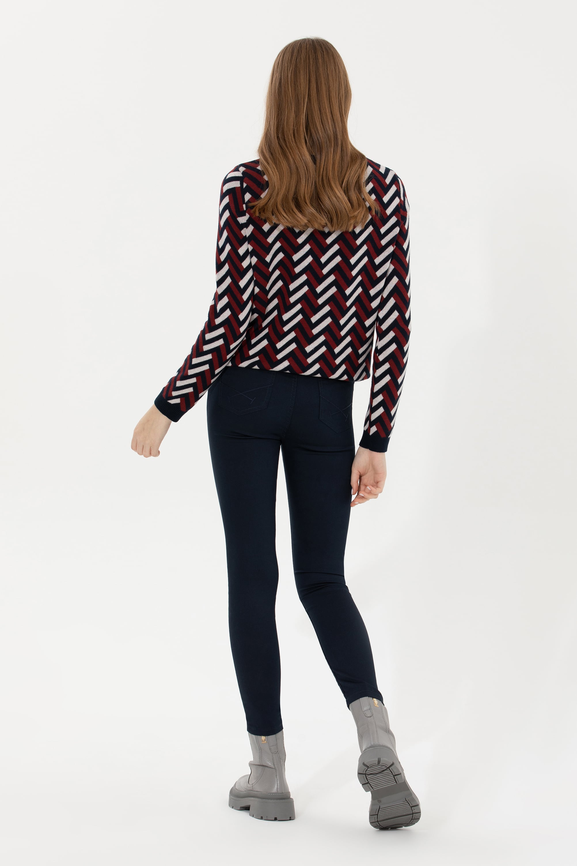 Kadın Lacivert Toothpick Fit Pantolon