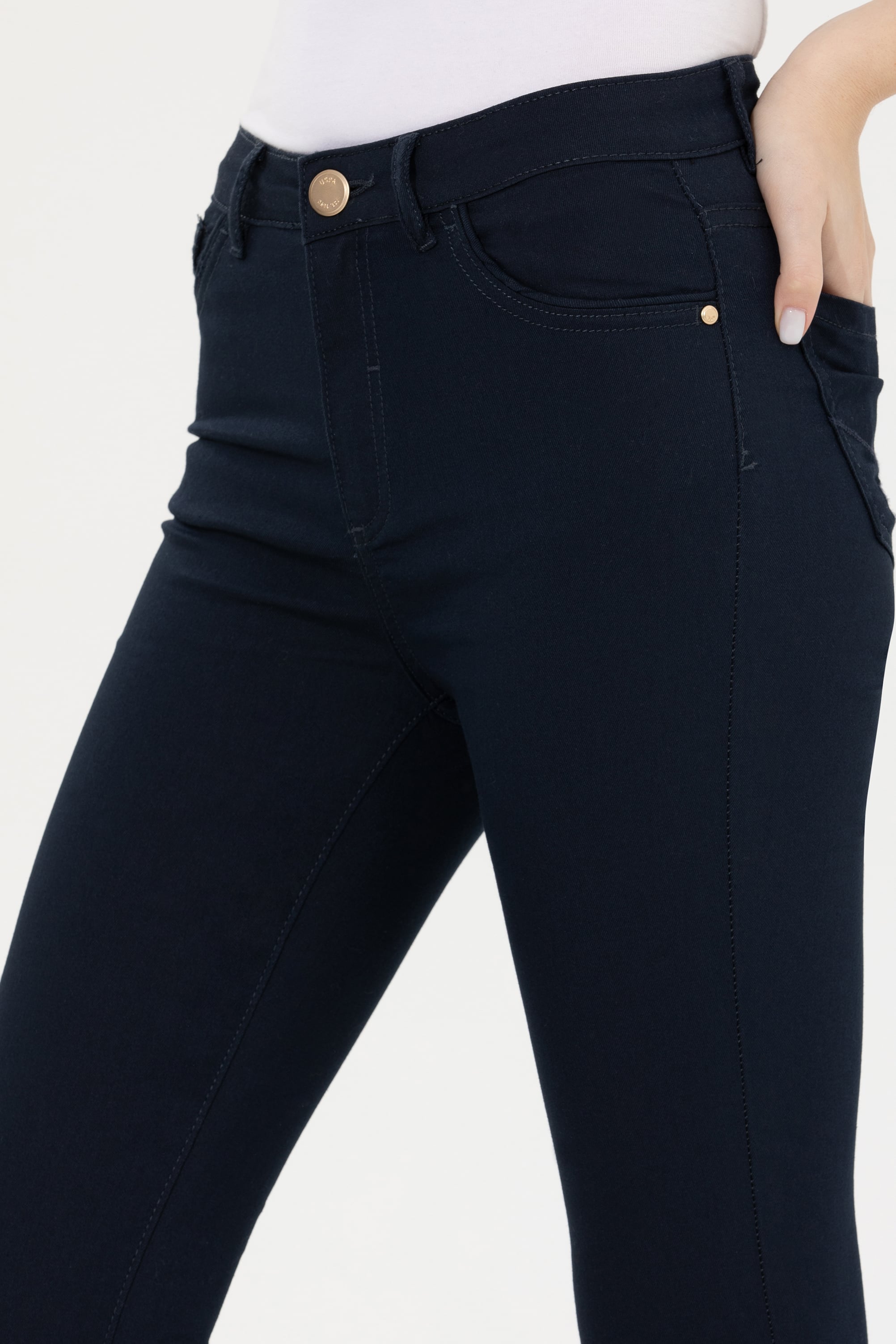 Kadın Lacivert Toothpick Fit Pantolon