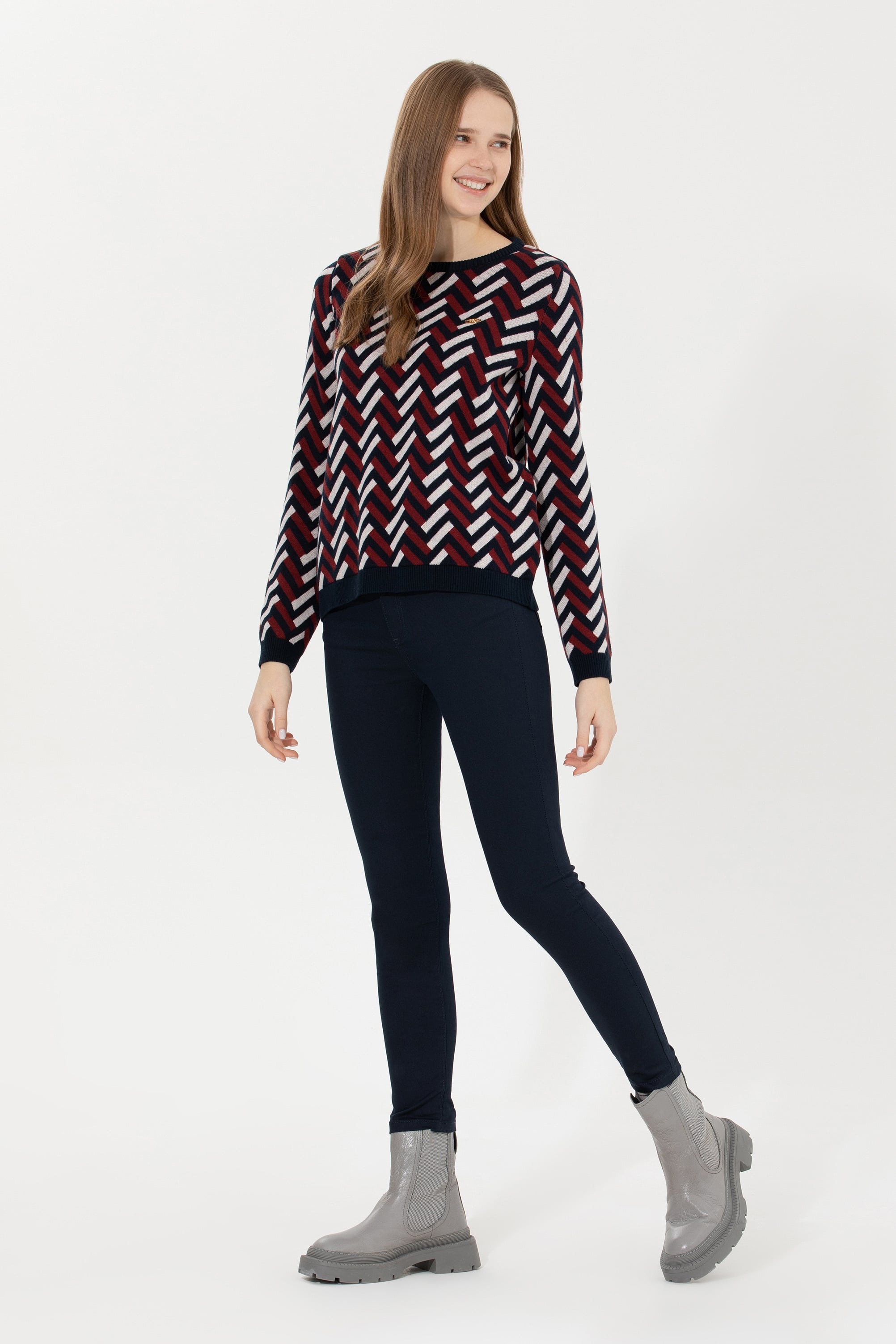 Kadın Lacivert Toothpick Fit Pantolon