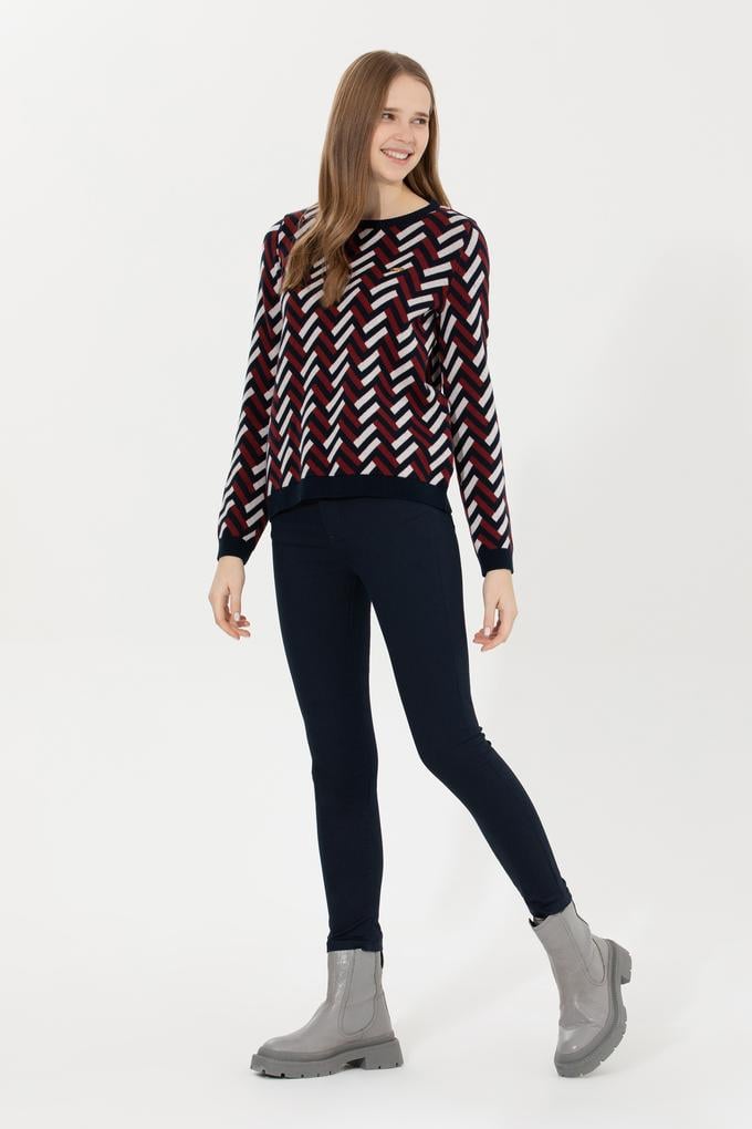 Kadın Lacivert Toothpick Fit Pantolon