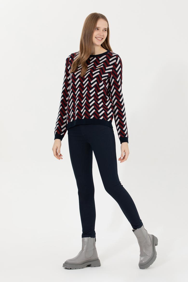 Kadın Lacivert Toothpick Fit Pantolon