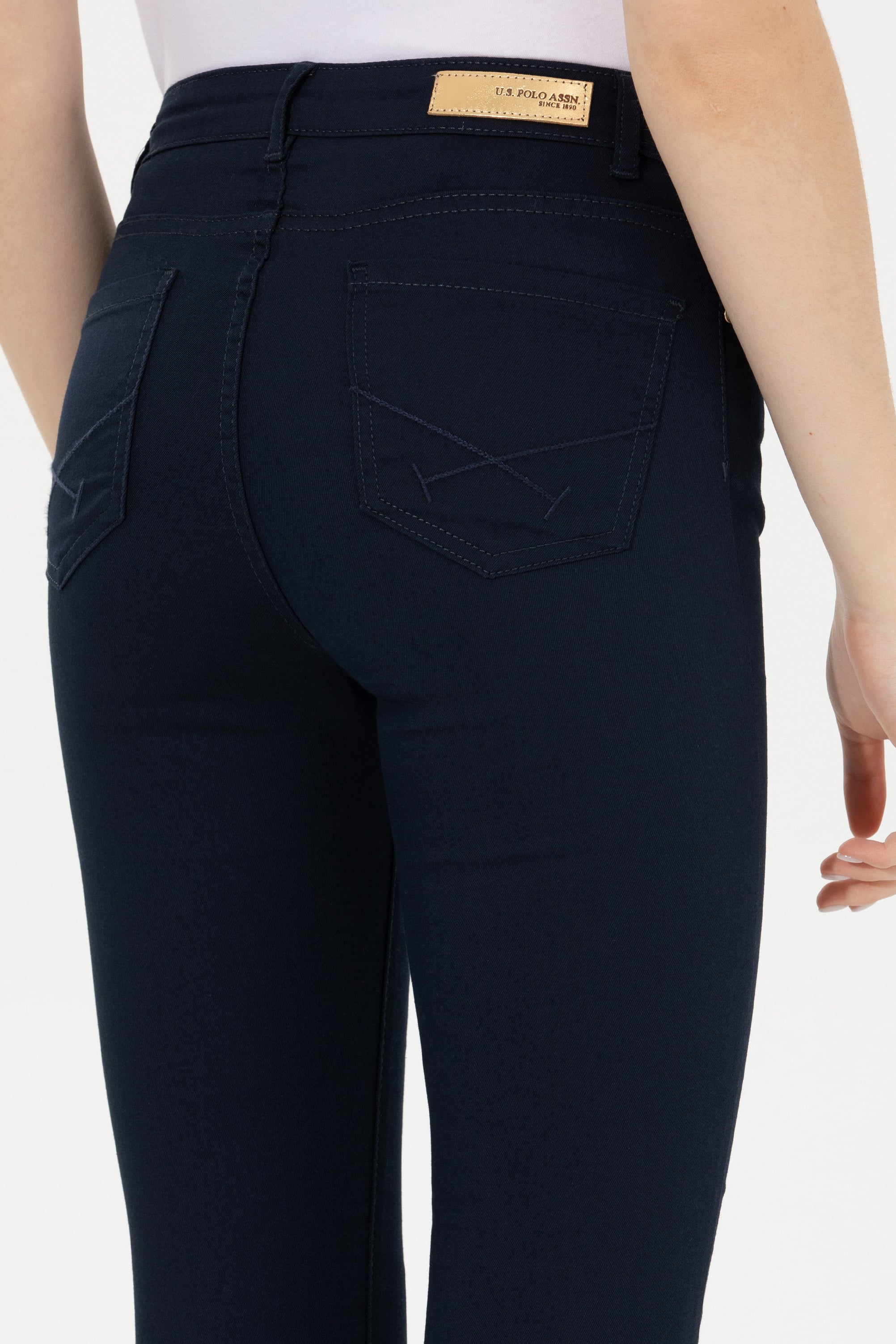 Kadın Lacivert Toothpick Fit Pantolon - Image 7