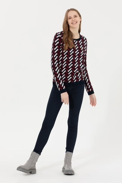 Kadın Lacivert Toothpick Fit Pantolon
