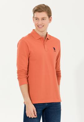 Erkek Kiremit Polo Yaka Basic Sweatshirt - 50263111010