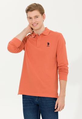 Erkek Kiremit Polo Yaka Basic Sweatshirt - 50263111010