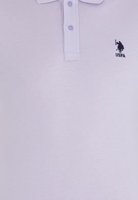 Erkek Lila Basic Polo Yaka Tişört - 50264891059
