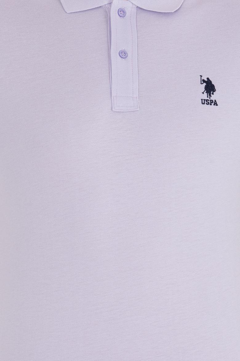 Erkek Lila Basic Polo Yaka Tişört - 50264891059