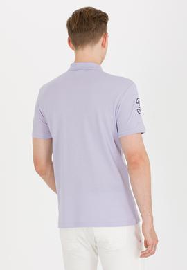 Erkek Lila Basic Polo Yaka Tişört - 50264891059