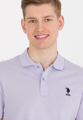 Erkek Lila Basic Polo Yaka Tişört - 50264891059