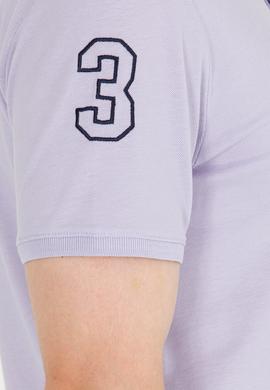 Erkek Lila Basic Polo Yaka Tişört - 50264891059