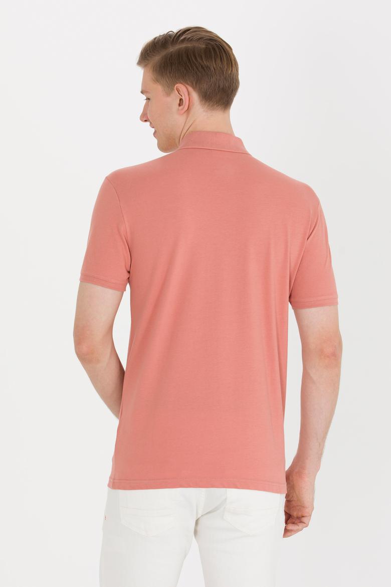 Erkek Pudra Basic Polo Yaka Tişört - 50264891071