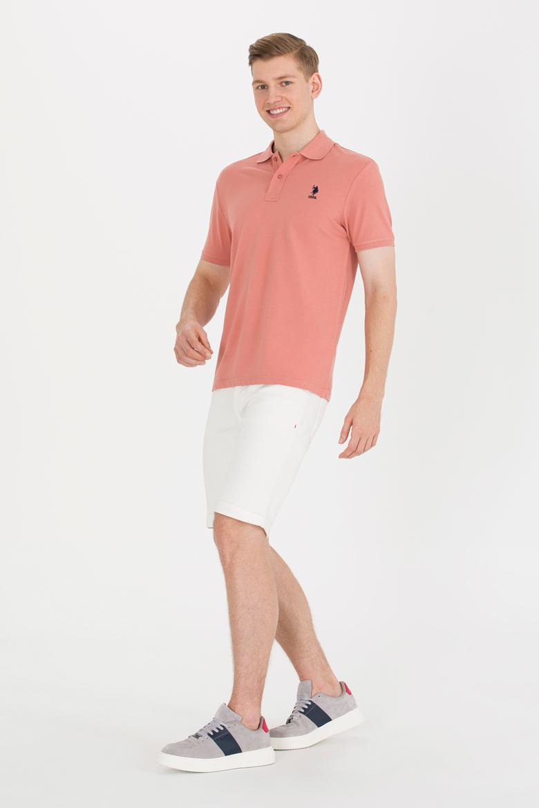 Erkek Pudra Basic Polo Yaka Tişört - 50264891071