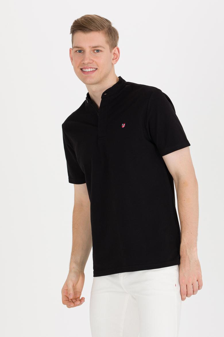 Erkek Siyah Hakim Yaka Tişört - 50264907039