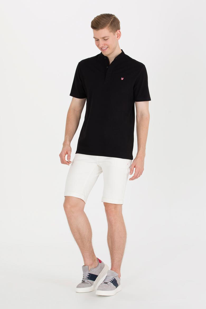 Erkek Siyah Hakim Yaka Tişört - 50264907039