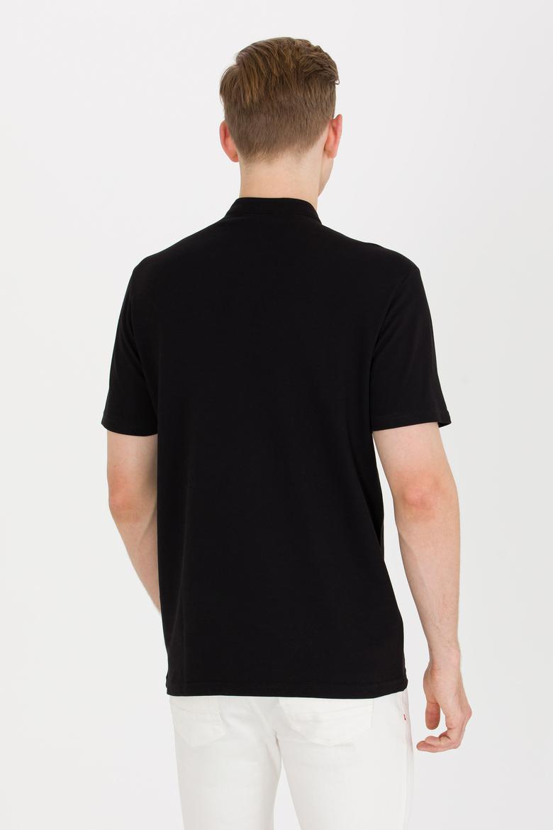 Erkek Siyah Hakim Yaka Tişört - 50264907039