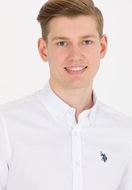 Erkek Beyaz Uzun Kollu Basic Gömlek - 50265664009