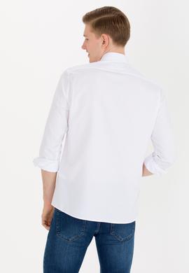 Erkek Beyaz Uzun Kollu Basic Gömlek - 50265664009