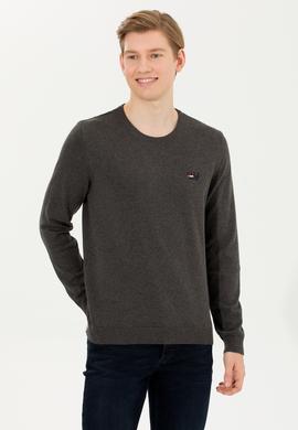 Erkek Antrasit Melanj Bisiklet Yaka Triko Kazak - 50268806006