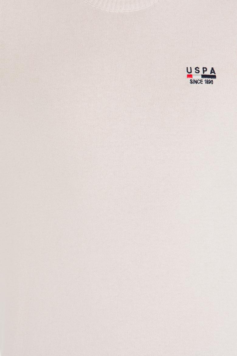 Erkek Krem Melanj Bisiklet Yaka Triko Kazak - 50268806017