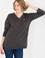 Kadın Antrasit Melanj V Yaka Kazak
