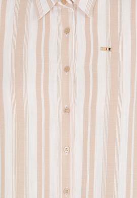 Kadın Bej Uzun Kollu Gömlek - 50262294012