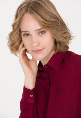 Kadın Vişne Uzun Kollu Gömlek - 50262295022