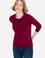 Kadın Bordo Basic Triko Hırka