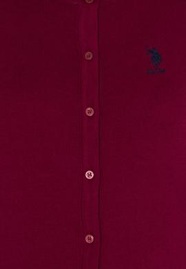 Kadın Bordo Basic Triko Hırka - 50257801025