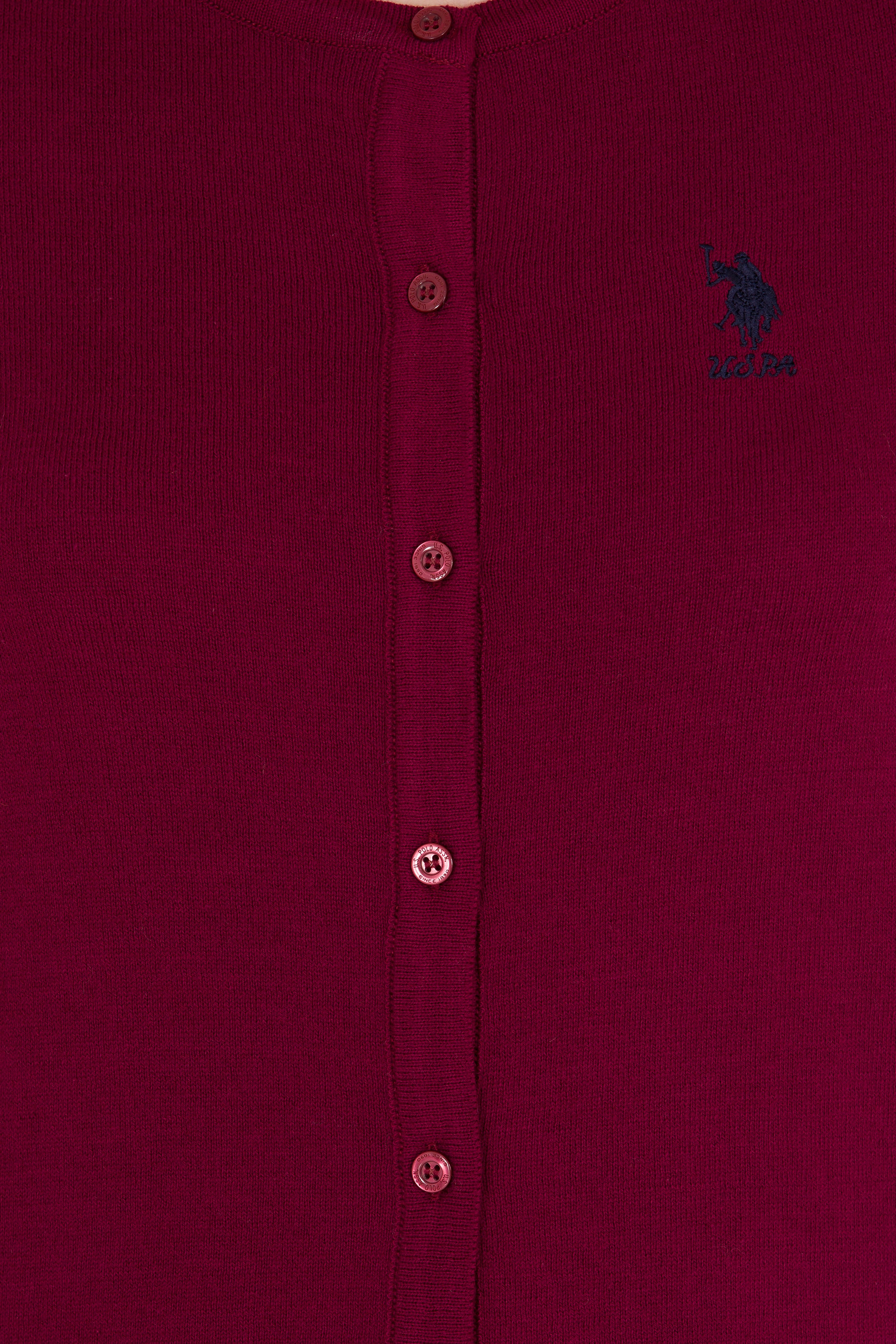 Kadın Bordo Basic Triko Hırka - Image 6