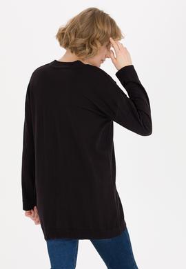 Kadın Siyah Basic Triko Hırka - 50257812020