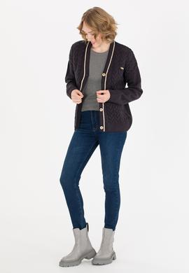 Kadın Lacivert Triko Hırka - 50260581007