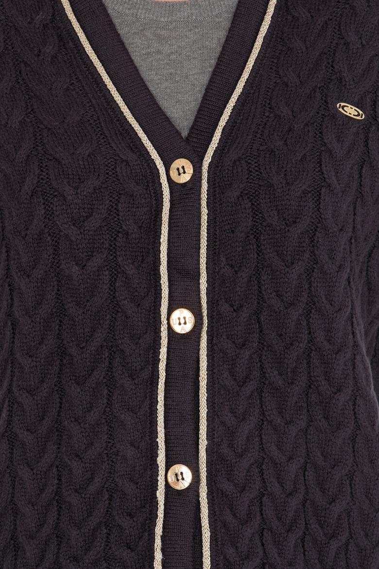 Kadın Lacivert Triko Hırka - 50260581007