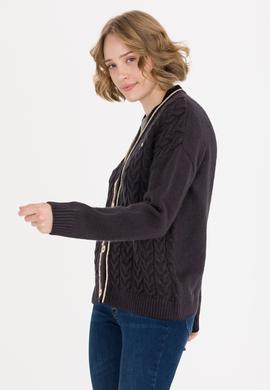 Kadın Lacivert Triko Hırka - 50260581007