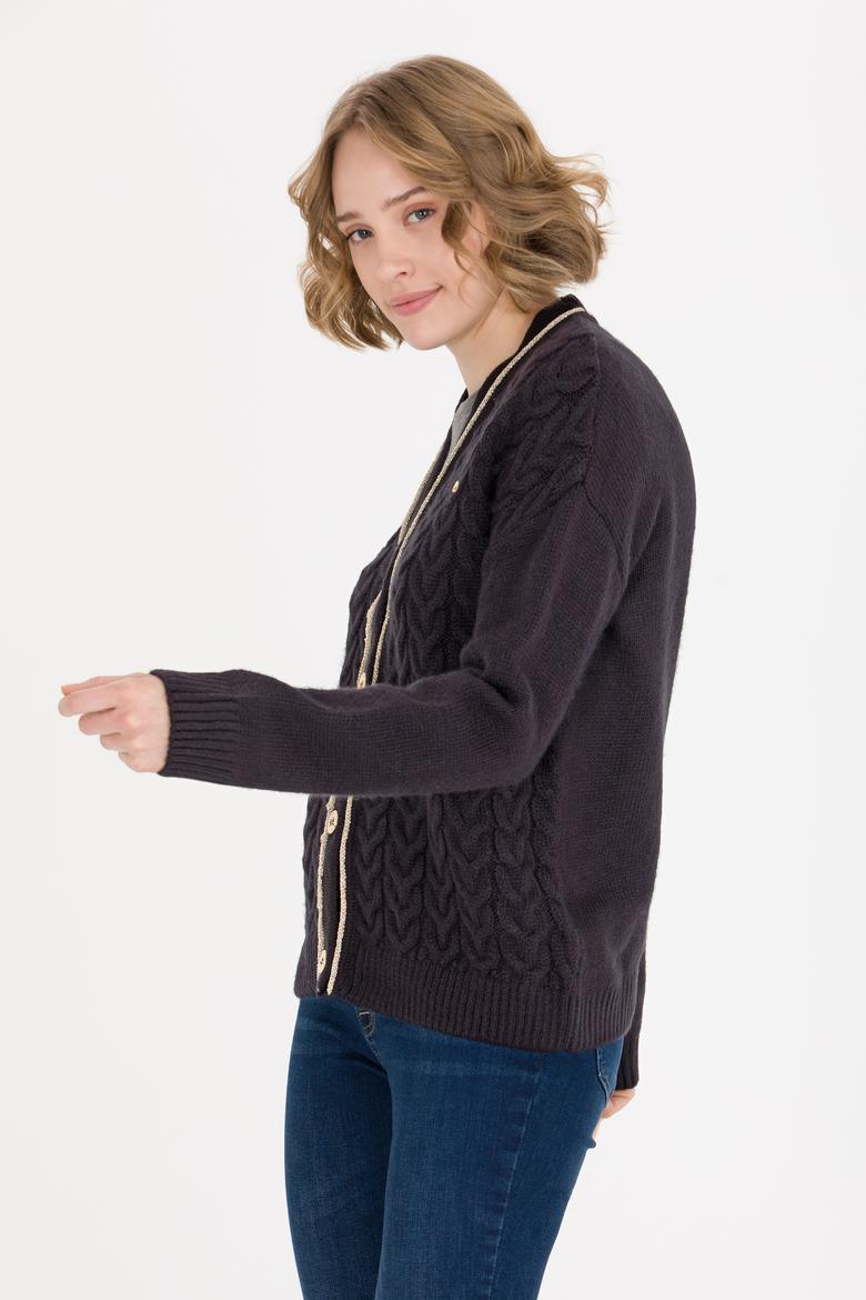 Kadın Lacivert Triko Hırka - 50260581007