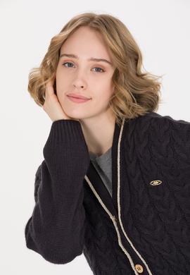 Kadın Lacivert Triko Hırka - 50260581007