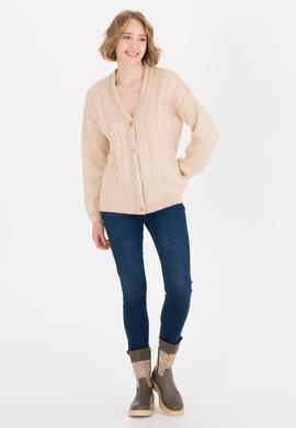 Kadın Taş Melanj Triko Hırka - 50260581009