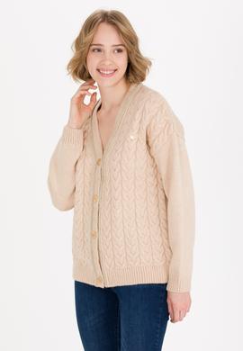 Kadın Taş Melanj Triko Hırka - 50260581009