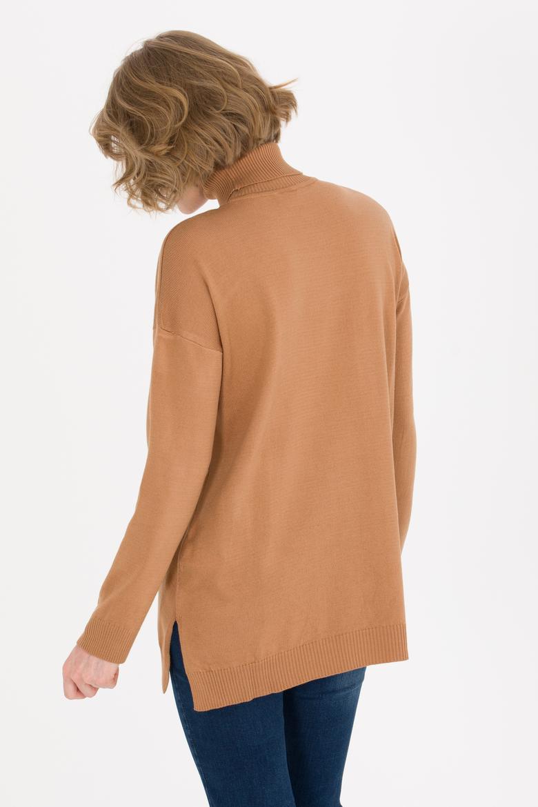 Kadın Camel Balıkçı Yaka Kazak - 50258080006