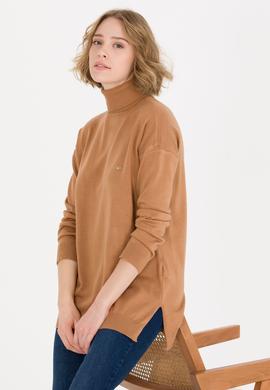 Kadın Camel Balıkçı Yaka Kazak - 50258080006