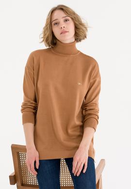 Kadın Camel Balıkçı Yaka Kazak - 50258080006