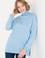 Kadın Mavi Balıkçı Yaka Kazak