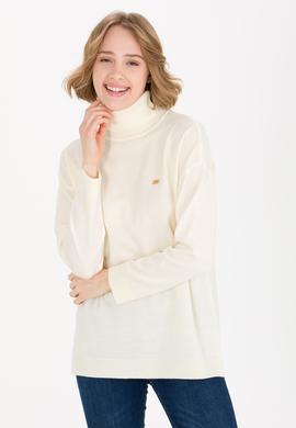 Kadın Krem Balıkçı Yaka Kazak - 50258080030
