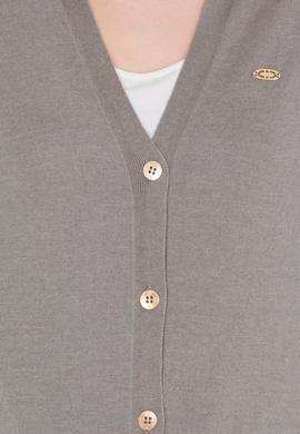 Kadın Gri Melanj Basic Triko Hırka - 50257812031