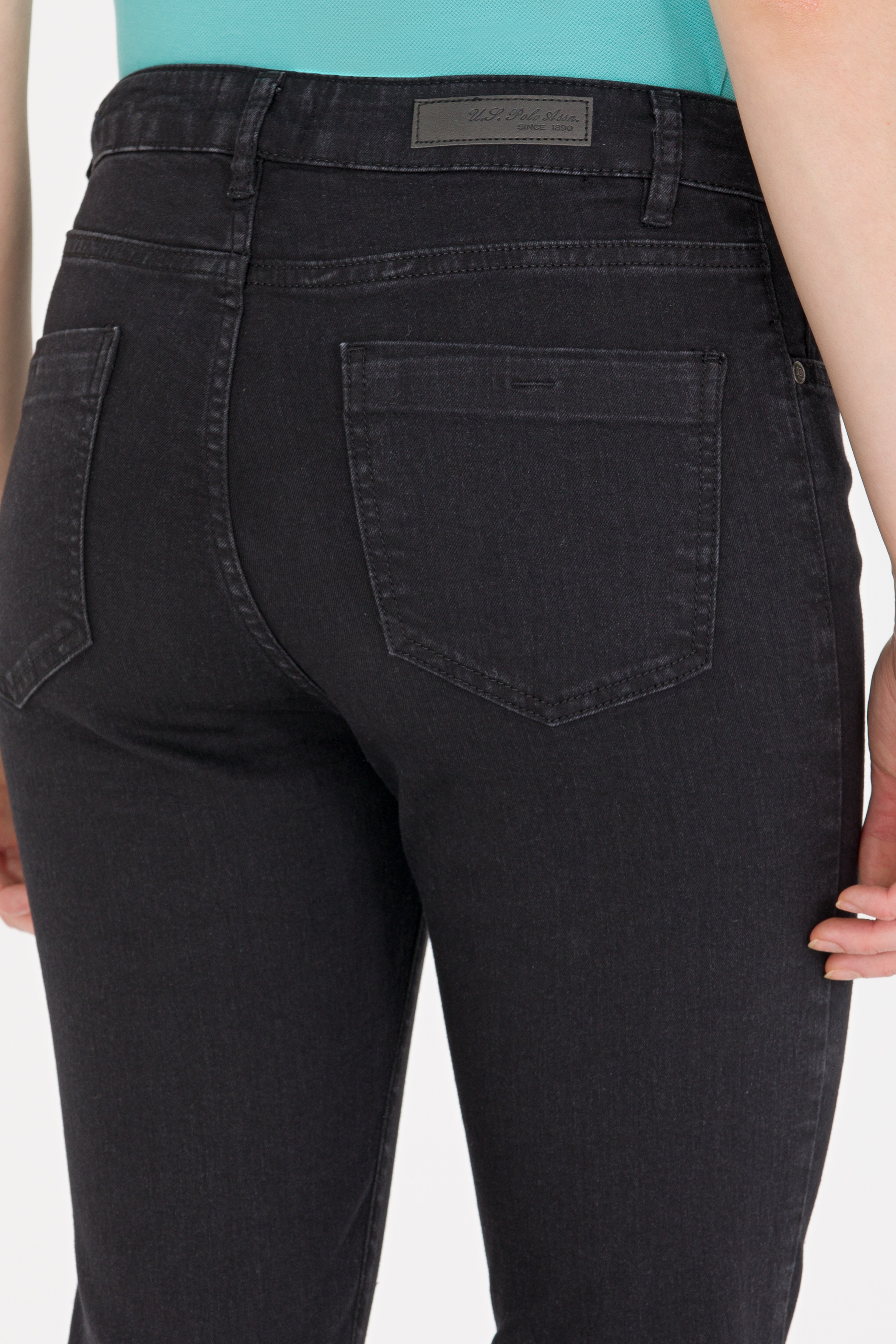 Kadın Siyah Toothpick Fit Jean Pantolon - Image 7