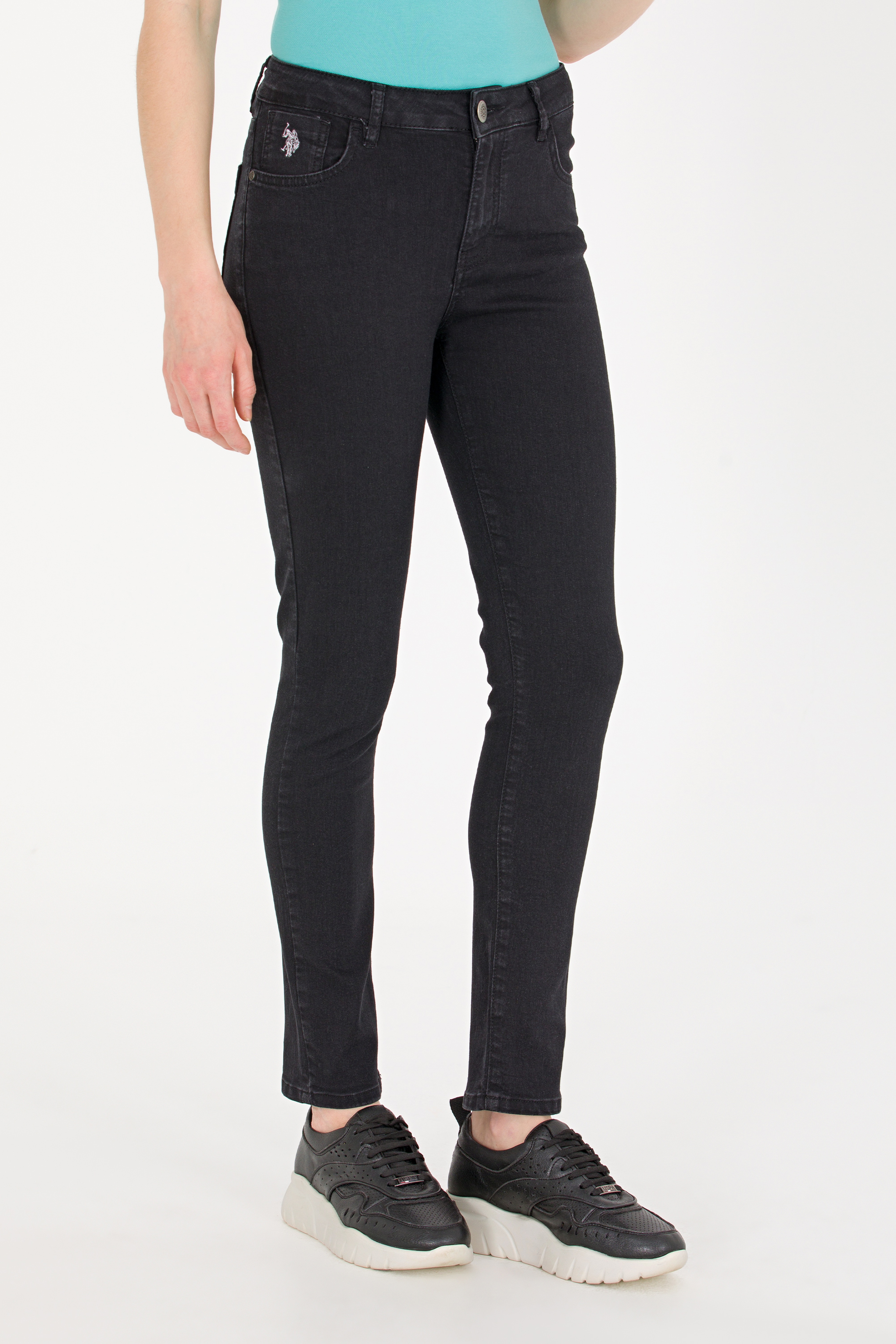 Kadın Siyah Toothpick Fit Jean Pantolon - Image 2