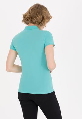 Kadın Mint Basic Polo Yaka Tişört - 50266348016
